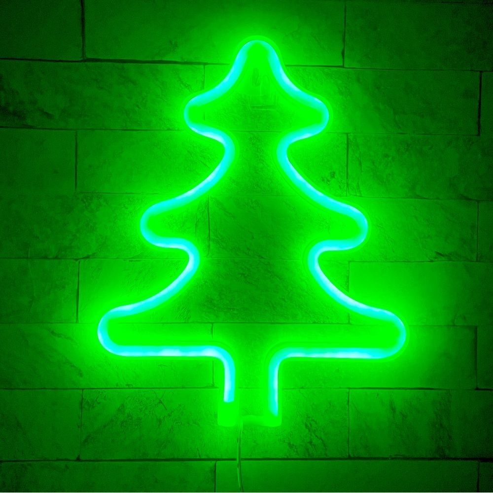 Green Christmas Tree LED Neon Sign